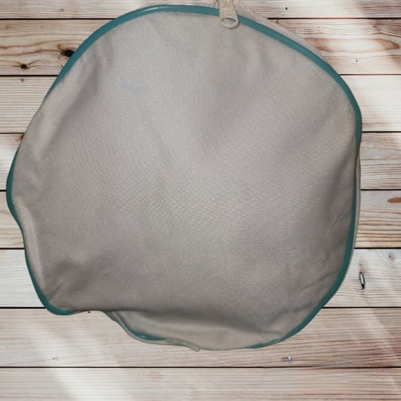 HAWAII WORLD - Vintage UNITED AIRLINES White Teal Strap Carry-On Duffle Bag - Picture 4 of 12